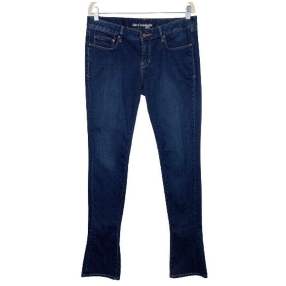 Cult Of Individuality Slim Boot Jeans Womens Size 30 Dark Wash Stretch - Picture 1 of 9